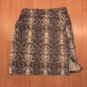 Snake print skirt
